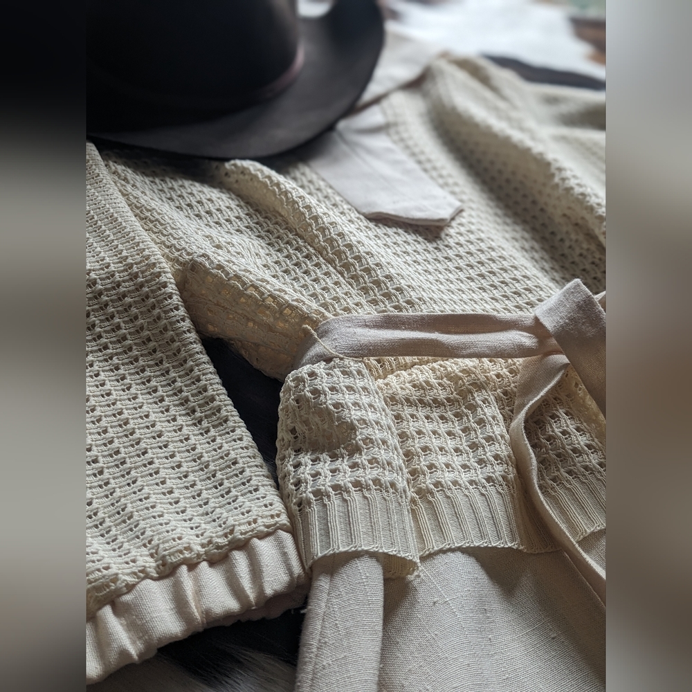 Vintage 1970s Crocheted Sweater Dress